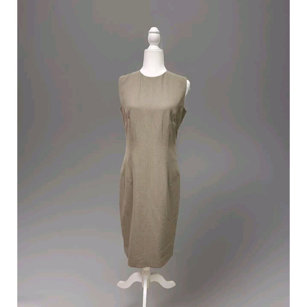 Tavora Women's $172 Milano Taupe Sheath Office Business Dress Women's Size 6